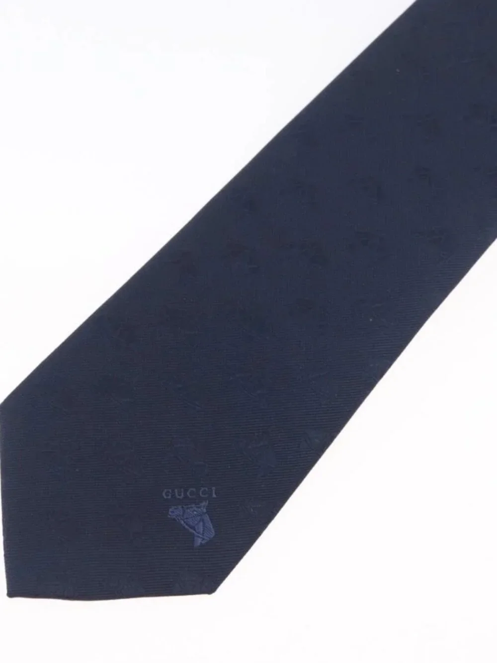 GUCCI Necktie Silk Navy Auth 174148A
